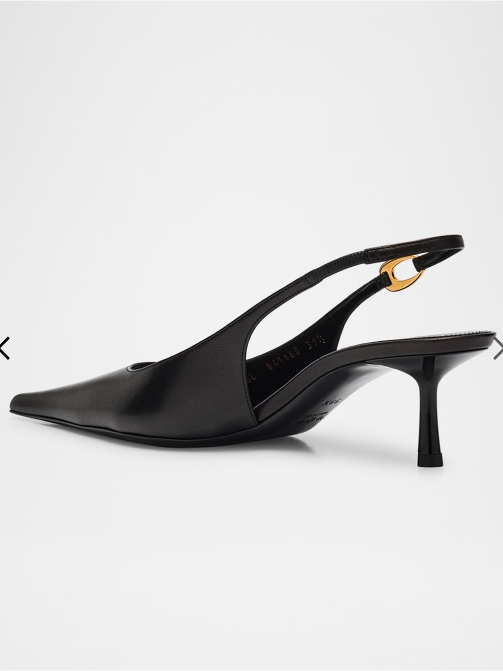 Saint Laurent Vendome Leather Slingback Pumps kitten heel size 36 - Picture 5 of 5